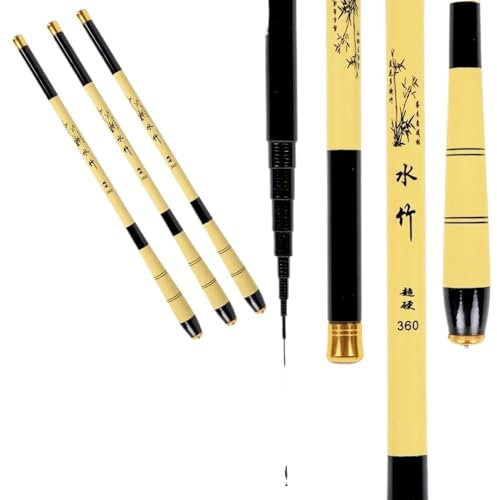 KJUUQBZL 1PC Ultralight Telescopic Fishing Rod Carbon Fiber Stream Lake Hand Pole Carp Feeder Portable Fishing Rods Tackle(1.5m)