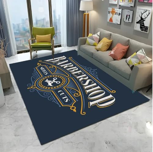 SHAOPENGA Tapis De Salon De Coiffure Crâne Vintage Signe Tapis Tapis pour La Maison Salon Matsofa Paillasson Tapis Tapis De Sol Antidérapant 50X80Cm