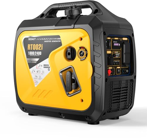 2400 Watts Portable Inverter Generator - Small Gasoline Powered for Home Backup, Camping, RV, Tailgating & Emergencies with CO Protection, Eco Mode, Recoil Start, Parallel Capable