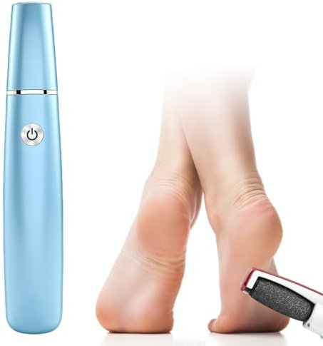 Elektrischer Hornhautentferner für die Füße 2025 - Testsieger Pediküre Set für Rissige Fersen, Tote, Harte, Rissige Haut in Blau