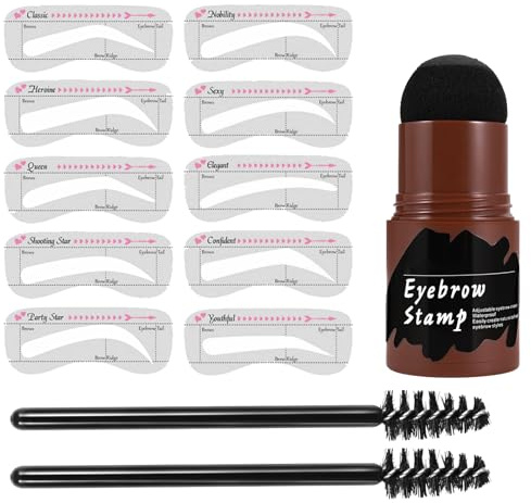 Brow-Stencils Lot de 10 pochoirs à sourcils résistants à l'essuyage - Modèle étanche - Pour femmes et filles - Utilisation quotidienne - Pour la décoration de la maison - Parfait pour le naturel