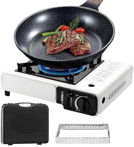 Stufa da Campeggio | Stufa Per Cucinare All'aperto Con Valigetta Da Trasporto | Attrezzature da Cucina, Bruciatore per Picnic Campeggio Escursioni Barbecue