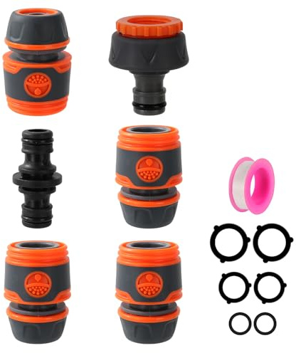 CAKKVDE 6pack Garden Hose Connector for Hose Pipe, Outside Tap to Hose Connector Fittings Set - Quick Connector, Tap Adapter for Tap