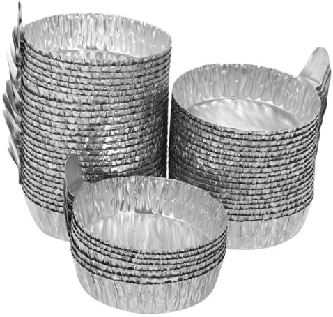 SHINEOFI 100 Pièces Coupelles de Pesée Aluminium Jetables avec Lot Pour Mesures Précises de Laboratoire Dimensions