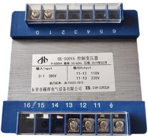 EDXFICDQ Transformador de Control de 380 V a 220 V y 110 V 500 W BK-500VA 380 V a 220 V 110 V