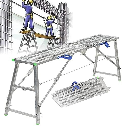 Torre de andamio. Plataforma de trabajo multiusos, andamio, escalera, taburete, banco for mejoras del hogar, lavado vehículos y mantenimiento, 200 cm