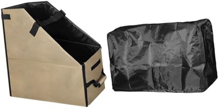 Zambuph Caja de almacenamiento plegable para bicicletas, contenedor de almacenamiento plegable para bicicletas al aire libre, Marrón