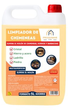 Limpiador para Barbacoas y Chimeneas Proquimar Home 5L | Elimina Grasa Quemada, Hollín y Carbonilla | Apto para Parrillas, Hornos, Cristal de Chimenea, Acero, Piedra y Ladrillo