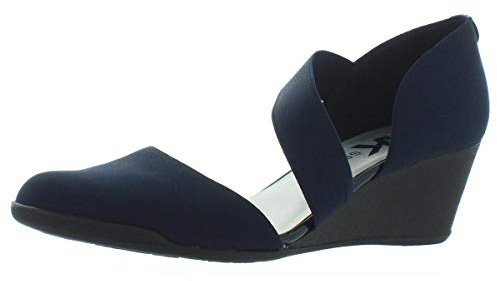 Anne Klein Escarpins compensés Tara pour Femme, Bleu Marine, 36 EU