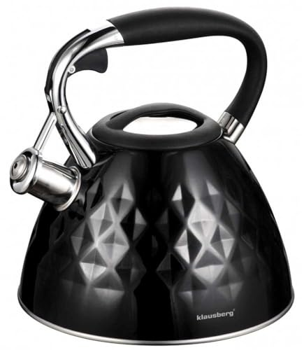 Klausberg WASSERKESSEL 3L MIT Pfeife KB-7455 Flötenkessel Wasserkocher