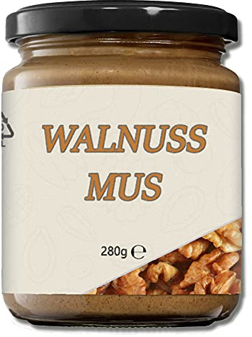 Mynatura Walnuss Mus I Aufstrich I Nussmus I Aus frischen Walnüssen I Walnut I Snack I Brotaufstrich I Im Glas (2x 280g)