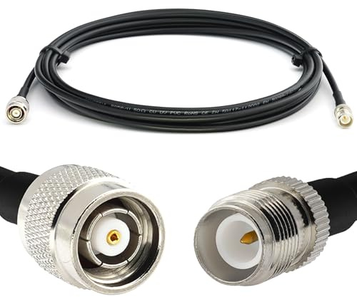 RANGEFUL RP-TNC Maschio a RP-TNC Femmina Cavo coassiale 5m 50ohm RG58 prolunga 5 metri a bassissima perdita per LTE Antenna esterna 4G 5G Modem GSM Routeur cellulaire