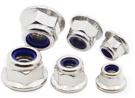 Flanschmutter, Klemmmutter, M3 M4 M5 M6 M8 M10 M12 304 A2-70 Edelstahl Sechskantflansch Nyloneinsatz Kontermutter Selbstsichernde Nylock-Kontermutter(M12 1pc)