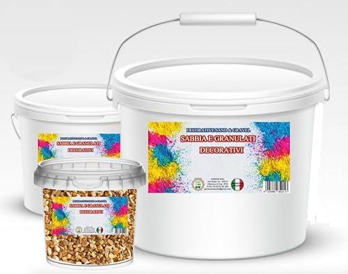 Sassi Decorativi per Vasi 0,8-1,2 cm Ciottoli per Giardino Assortiti – Granulato di Marmo per Piante, Paesaggistica, Casa e Giardini - Pietre Acquario (GIALLO SIENA, 1 Kg)