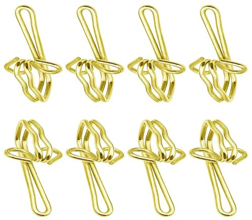 GZSYWZ 100 Pieces Curtain Hooks - Rustproof Metal Curtain Header Tape Drapery Hooks Heavy Duty Curtain Hooks Multi-Purpose Hooks Door Curtains Shower Curtains Accessories(Gold)