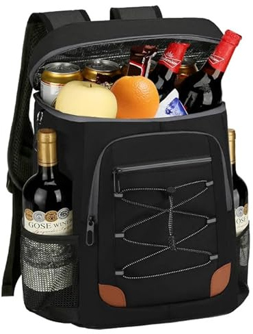 Stillithou Cooler Backpack LeakProof Insulated for Men Women - 36 Can Capacity Cool Bag Rucksack for Camping, Picnic, Hiking (Black, Medium)