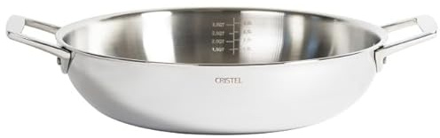 Cristel - Plat sautoir en inox, 2 anses Ø28 cm CASTEL PRO 5 PLY