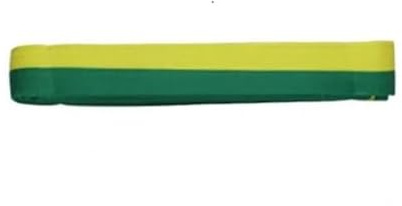 BOJHGO 2 stycken taekwondo-bälte för kampsport, bomull, judo, karate, TKD, Aikido, enhetligt bälte för vuxna för Taekwondo-karate (gulgrön, 220 cm)