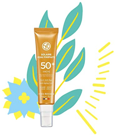 Yves Rocher - Sonnencreme für das Gesicht, Anti-Aging, LSF 50+ - Die Haut ist effektiv vor UVA/UVB-40 ml geschützt