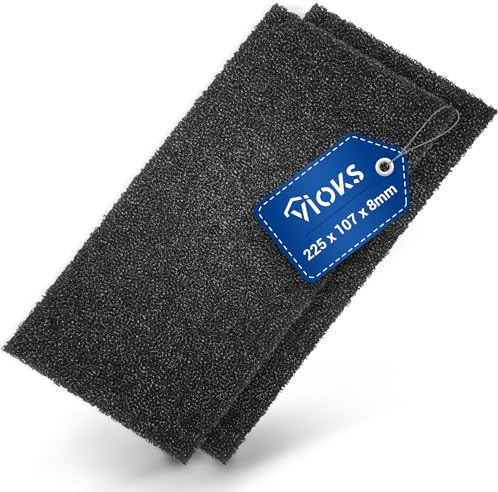 VIOKS 2X Schwammfilter Trockner 225x107x8mm Ersatz für Whirlpool Filter 481010354757 Sockelfilter - Filter Wäschetrockner Trockner Filter - Filterschaum Filterschwamm an Wärmetauscher Trockner