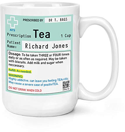 Personalised Name Tea Prescription 15oz Large Mug Cup