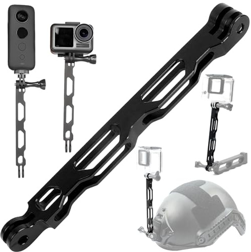 Brazo de Metal de Extensión, Extensión de Casco de Accesorios de Gopro, Brazo de Extensión de Cámara, Brazo de Extensión del Casco, para Gopro Hero 8/7/6/5/4/3 y Cámara de Acción