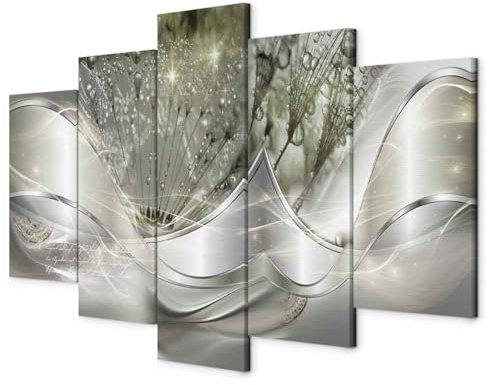 murando - Akustikbild Abstrakt Blumen 5 tlg - Bilder Akustikschaum Schallschutz Wand Deko Kunst Akustikpaneele Wandpaneele Schalldämmung Wandbild Schallabsorber Akustikplatten a-C-0087-b-p