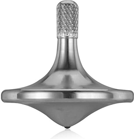 Präzisions kreisel aus Metall, LOQATIDIS langes Schleudern, Beste Schleuderzeit über 8 Minuten, perfekte Balance, gut verarbeitetes EDC Desktop Gyro Spielzeug für Erwachsene (Silber)