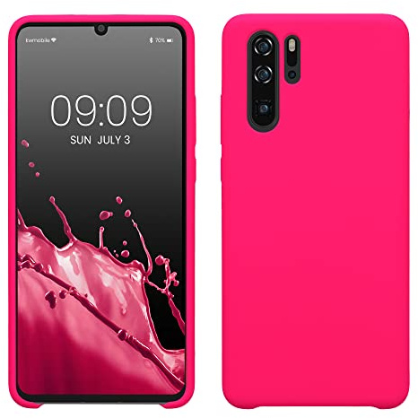 kwmobile Handyhülle für Huawei P30 Pro Hülle - Case Silikon - Kabelloses Laden - Schutzhülle Cover in Neon Pink
