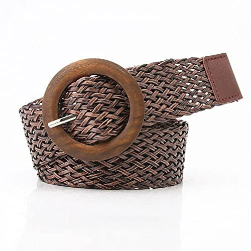 CHANYI Gürtel für Damen Kleid Sommer Khaki Braun Frauen Holz Gürtel Schnalle Kleid Jeans Gürtel Leopard Schlange Bedruckte Strohschnalle Breite Gürtel Für Frauen Gürtel