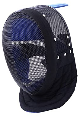 Harilla Fechthelm mit Innenfutter Comfort Fechtausrüstung Fechtmaske zum Üben, Schwarzblau M