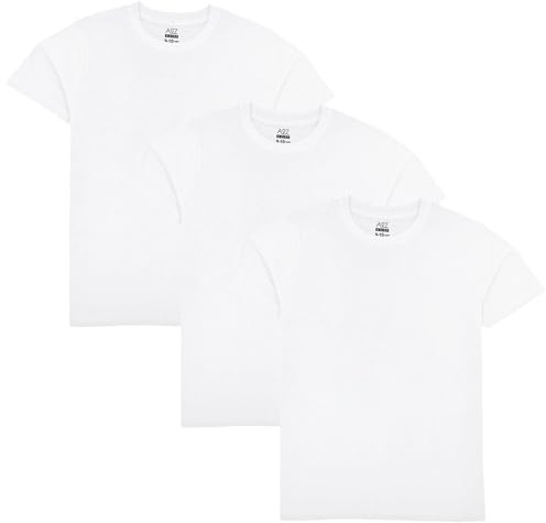 A2Z 4 Kids Pack of 3 Plain - T Shirt PL White 3 Pack 13