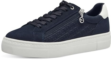 Tamaris Damen Low-Top Sneaker, Frauen Sneaker,Wechselfußbett,Comfort Lining,Weiss,Rose,Touch-it,beige,rot,rosa,atmungs-aktiv,nut,Navy,36 EU