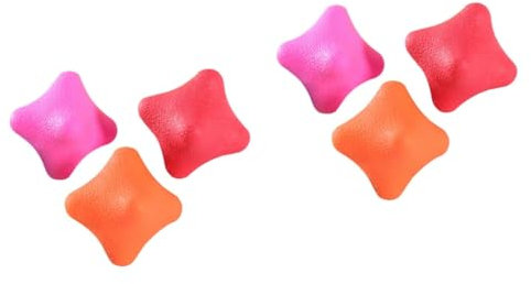 Supvox 6 STK Reaktion Hand-Augen-Koordinationstraining Übung Reflextraining Agility-Reflexball Bälle Agility-Ball Trainingsball Hüpfball empfindlich Flummi sechseckige Kugel Gymnastikball