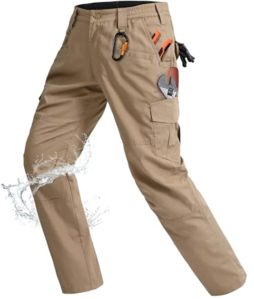 Rapoo Cargo Pants for Men Tactical Pants for Men with Pockets,Khaki,36Wx30L