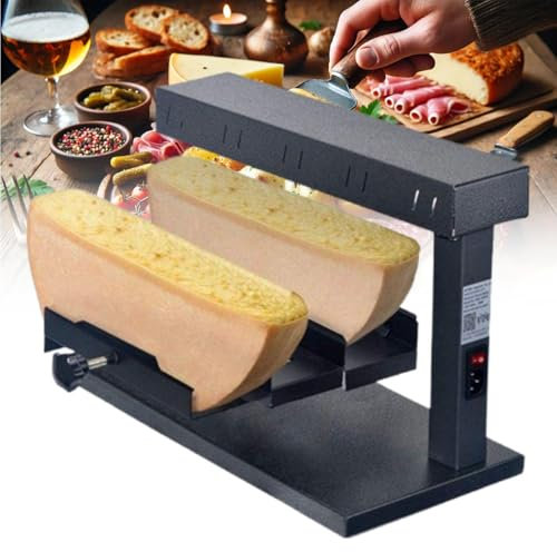 Machine à fromage électrique commerciale pour raclette, 650 W, distributeur de fromage nacho, machine à demi-meule de fromage, angle réglable, chauffage rapide,Even