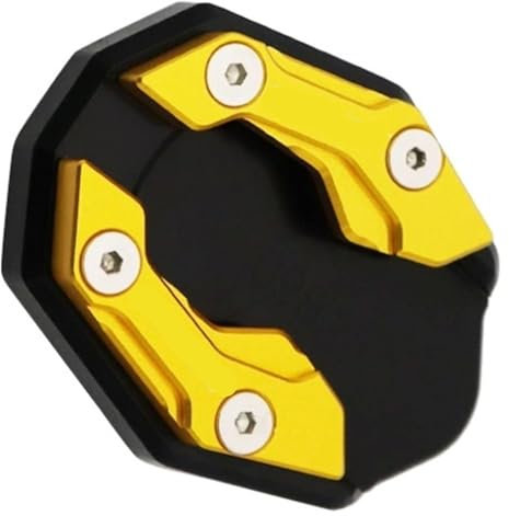 Ständerpolster Für Y&amaha NVX155 Für AEROX155 NVX 155 Für AEROX 155 Motorradzubehör CNC Aluminium Seitenständer Vergrößern Platte Kickstand Erweiterungszubehör Seitenständer(Gold b)