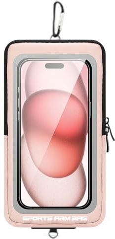 Kustimantu Ejecutar el soporte del teléfono, pulsera para teléfono móvil. Soporte para teléfono móvil. Bolsillo impermeable para la muñeca, portabolsas de almacenamiento para la mayoría de smartphones