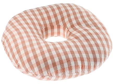 Almohada con Agujero Oreja de Fibra y Algodón para Oficina | Funda con Cremallera Invisible, Soporte Cómodo y Desenfundable, Uso para Adultos Mayores, Diseño Práctico y Presentable