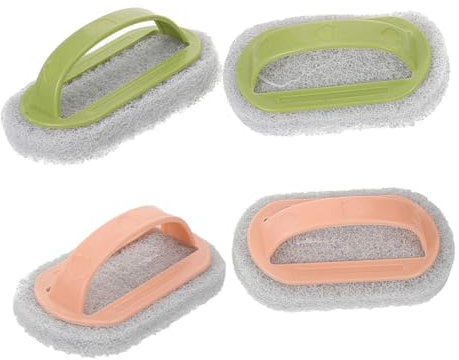 SWOOMEY 4pcs Reusable Sponge Cleaning Brush Tub and Tile Scrubber Soft Material