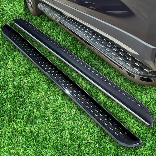 Estribos para Honda CRV CR-V 2012-2016, escalones laterales de aluminio sin taladro, kit completo de instalación atornillada, accesorios para automóvil (negro, 2 piezas) (BXGMTXHB)