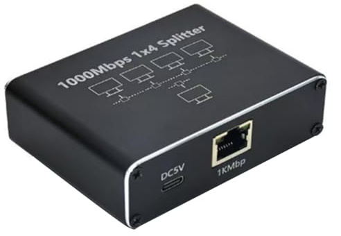 Harewtwy Gigabit Ethernet RJ45 da 1 A 4 Connettore LAN Switch Adapter Splitter da 1000 Mbps per Networking Avanzato