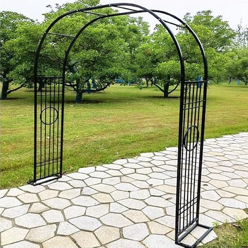 Arche de jardin pour plantes grimpantes - 300 x 230 cm - Noir - En fer forgé - Support pour rosiers et vignes - Décoration extérieure durable - Parfait pour les arches de jardin