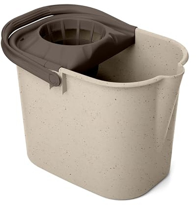 TATAY Cubo Fregona con Escurridor 16L | Forma Rectangular | Asa de Agarre Robusta | Vertido Sin Goteos | Plástico 100% Reciclado Libre de BPA | 37x26,5x29 cm, Ecohome