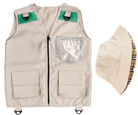 Déguisement D'explorateur Pour Garçons Et Filles,Vestiaire Lavable Avec Chapeau Pour Tout-Petit | Jouets d'Exploration Naturelle pour le Zoo, le Camping, la Chasse au Trésor, la Randonnée et pour l'Ex