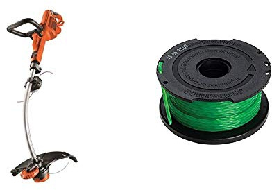 Black+Decker Elektro-Motorsense GL9035 + Fadenspule Reflex (6 m Fadenlänge 2 mm Fadenbreite, passend für Motorsensen GL8033, GL9035, STB3620L, STC5433, STC5433B, A6482)