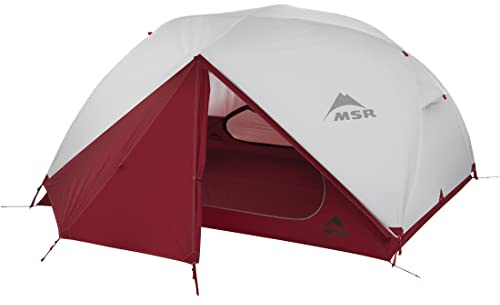 Msr Elixir Lightweight Backpacking Tent Tienda de campaña para mochileros, Hombres, Rojo, 3 Personas