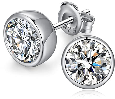 Diamant Ohrstecker Damen Herren Ohrstecker Zirkonia Silber Ohrringe Stecker Frauen Manner