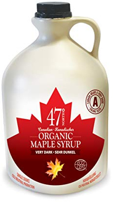 47° North Kanadischer Bio Ahornsirup Very Dark, 500 ml, Single Source, Grade A, glutenfrei, vegan, organic Maple Syrup, kräftiger Geschmack für Pancakes & mehr | glutenfrei, vegan, organic Maple Syrup, kräftiger Geschmack für Pancakes & mehr