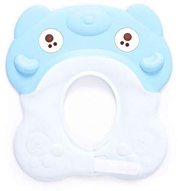 Duschhaube Kinder,Kinder Shampoo Schutz Shampoo Cap für Baby,Haare Waschen Ohne Tränen, Weiche Baby Dusch Badekappe Verstellbarer Kinder Baden Shampoo Kappe (Blau)